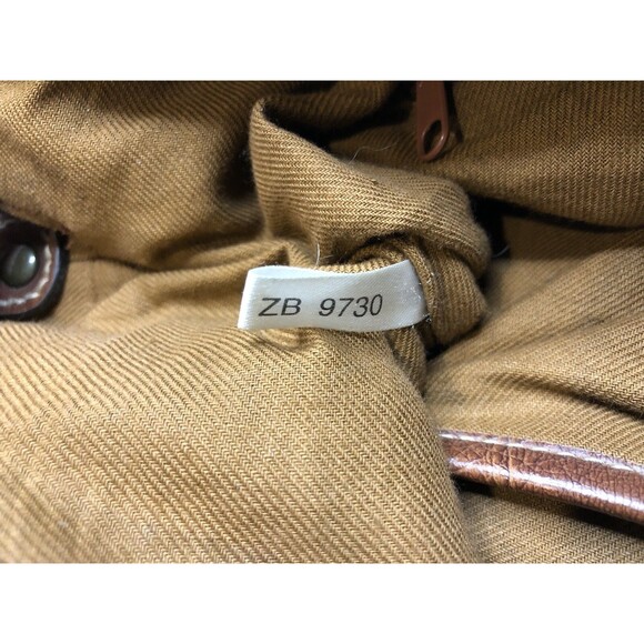 VTG Y2K Fossil Key Woven Nylon Brown Leather Hobo Bag Handbag Shoulder Purse - Picture 11 of 15